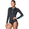 imageSpeedo Womens Precision Pleat Zip RashguardSpeedo Black