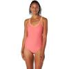 imageSpeedo Womens Swimsuit One Piece Contrast Binding High CutSun Kissed Coral