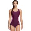 imageSpeedo Womens Swimsuit One Piece Powerflex Ultraback SolidIllusion Potent Purple