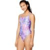 imageSpeedo Womens Swimsuit One Piece Prolt Volt Back PrintedWashed Tie Dye