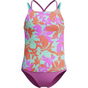 imageSpeedo Big Girls Solid Infinity Splice One Piece SwimsuitArctic Glass