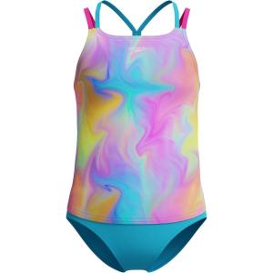 imageSpeedo Big Girls Solid Infinity Splice One Piece SwimsuitHula Blend