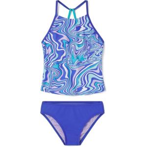 imageSpeedo Big Girls Solid Infinity Splice One Piece SwimsuitPurple Hebe