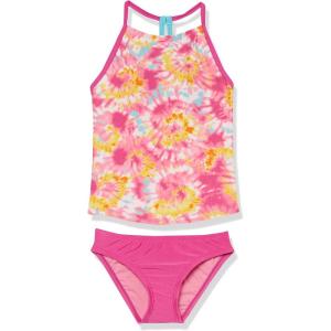 imageSpeedo Big Girls Solid Infinity Splice One Piece SwimsuitRose Violet
