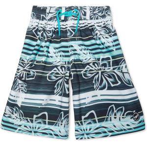 imageSpeedo Boys Swim Trunk Knee Length Boardshort EBoard PrintedFloral Anthracite