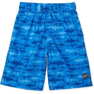 imageSpeedo Boys Swim Trunk Knee Length Boardshort EBoard PrintedSharks Medieval Blue