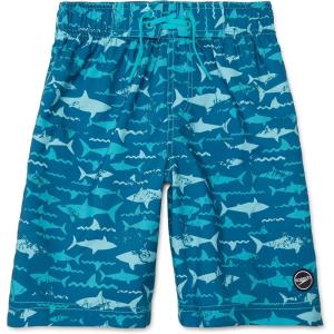 imageSpeedo Boys Swim Trunk Knee Length Boardshort EBoard PrintedSharks Ocean Depths