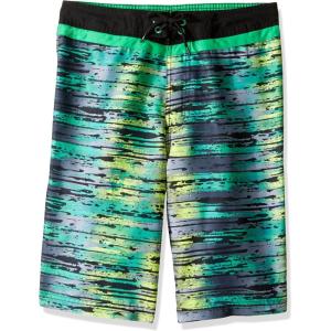 imageSpeedo Boys Swim Trunk Knee Length Boardshort EBoard PrintedSplash Algae Green