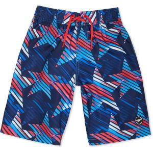 imageSpeedo Boys Swim Trunk Knee Length Boardshort EBoard PrintedStars High Risk Red