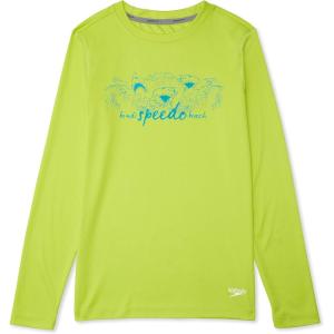 imageSpeedo Boys UV Swim Shirt Long Sleeve Tee GraphicAcid Lime