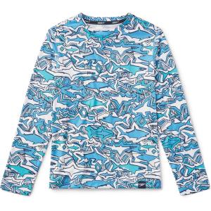 imageSpeedo Boys UV Swim Shirt Long Sleeve Tee GraphicScuba Blue