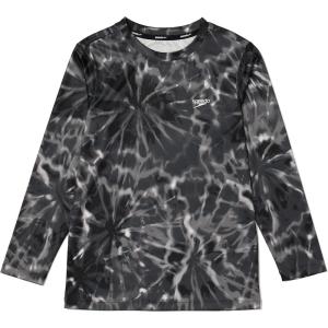 imageSpeedo Boys UV Swim Shirt Long Sleeve Tee GraphicTide Pool Anthracite