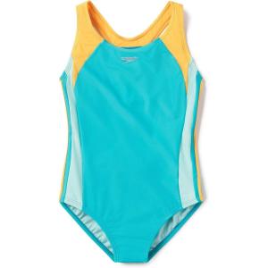 imageSpeedo Girls Swimsuit One Piece Infinity Splice Thick Strap2023 Scuba Blue