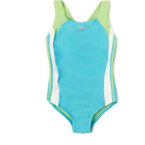 imageSpeedo Girls Swimsuit One Piece Infinity Splice Thick StrapBlue Atoll