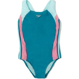imageSpeedo Girls Swimsuit One Piece Infinity Splice Thick StrapEnamel Blue