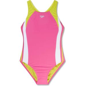 imageSpeedo Girls Swimsuit One Piece Infinity Splice Thick StrapFlare Pink