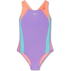 imageSpeedo Girls Swimsuit One Piece Infinity Splice Thick StrapSweet Purple