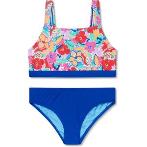 imageSpeedo Girls Swimsuit Two Piece Bikini SetFauve Floral