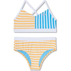 imageSpeedo Girls Swimsuit Two Piece Bikini SetMariner Stripe Mandarin