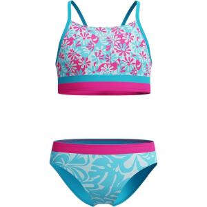 imageSpeedo Girls Swimsuit Two Piece Bikini SetPicton Blue Wavy Daisy