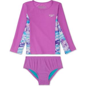 imageSpeedo Girls Uv Swim Shirt Long Sleeve Rashguard SetByzantium