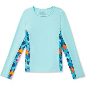 imageSpeedo Girls Uv Swim Shirt Long Sleeve RashguardAqua Splash