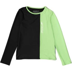 imageSpeedo Girls Uv Swim Shirt Long Sleeve RashguardBlock Anthracite