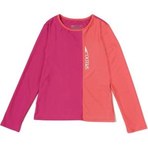 imageSpeedo Girls Uv Swim Shirt Long Sleeve RashguardBlock Rose Violet