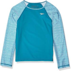 imageSpeedo Girls Uv Swim Shirt Long Sleeve RashguardCapri Breeze