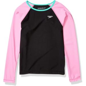 imageSpeedo Girls Uv Swim Shirt Long Sleeve RashguardFuchsia Pink