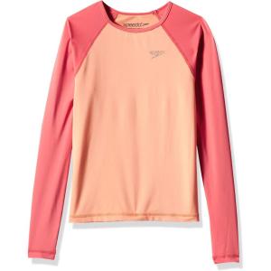 imageSpeedo Girls Uv Swim Shirt Long Sleeve RashguardHot Apricot