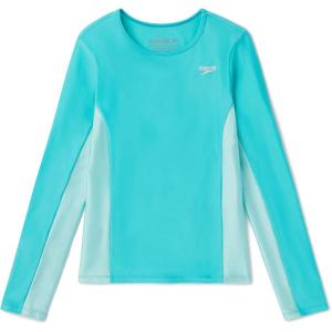 imageSpeedo Girls Uv Swim Shirt Long Sleeve RashguardScuba Blue