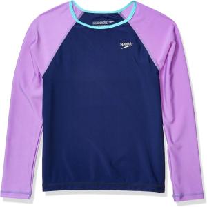 imageSpeedo Girls Uv Swim Shirt Long Sleeve RashguardSweet Taro