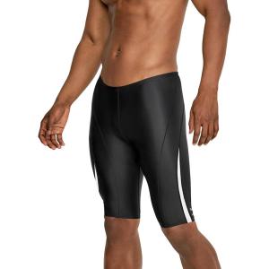 imageSpeedo Mens Standard Swimsuit Jammer Endurance Splice Team ColorsBlackBlackWhite