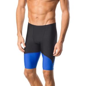 imageSpeedo Mens Standard Swimsuit Jammer Endurance Splice Team ColorsBlackBlue Spark