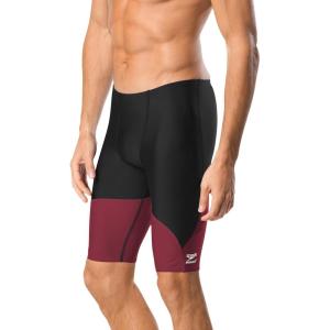 imageSpeedo Mens Standard Swimsuit Jammer Endurance Splice Team ColorsMaroonBlack Spark