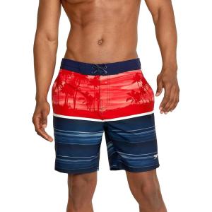 imageSpeedo Mens Swim Trunk Knee Length Boardshort Bondi Printed18 Oasis High Risk Red