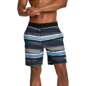imageSpeedo Mens Swim Trunk Knee Length Boardshort Bondi Printed18 Seafaring Anthracite