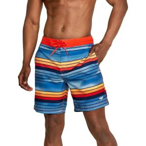imageSpeedo Mens Swim Trunk Knee Length Boardshort Bondi Printed18 Seafaring Vallarta Blue