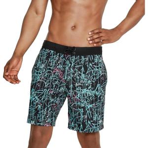 imageSpeedo Mens Swim Trunk Knee Length Boardshort Bondi Printed18 Spray Porcelain