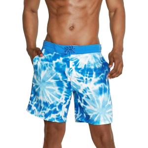 imageSpeedo Mens Swim Trunk Knee Length Boardshort Bondi Printed18 Tides Blue Atoll