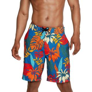 imageSpeedo Mens Swim Trunk Knee Length Boardshort Bondi Printed20 Hothouse Vallarta Blue