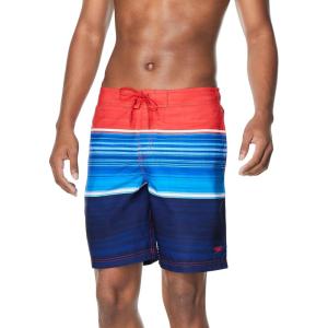 imageSpeedo Mens Swim Trunk Knee Length Boardshort Bondi PrintedBarrier High Risk Red