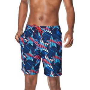 imageSpeedo Mens Swim Trunk Knee Length Boardshort Bondi PrintedHigh Risk Red