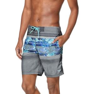 imageSpeedo Mens Swim Trunk Knee Length Boardshort Bondi PrintedHorizon Anthracite