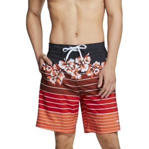 imageSpeedo Mens Swim Trunk Knee Length Boardshort Bondi PrintedSpeedo Black Stripe