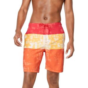 imageSpeedo Mens Swim Trunk Knee Length Boardshort Bondi PrintedTie Dye High Risk Red