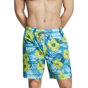 imageSpeedo Mens Swim Trunk Mid Length Redondo FloralCapri Breeze