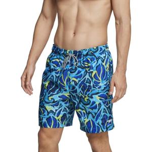 imageSpeedo Mens Swim Trunk Mid Length Redondo FloralCapri Breeze Blue