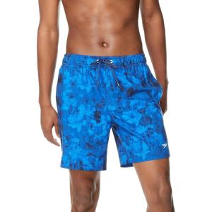 imageSpeedo Mens Swim Trunk Mid Length Redondo FloralFancy Floral Peacoat